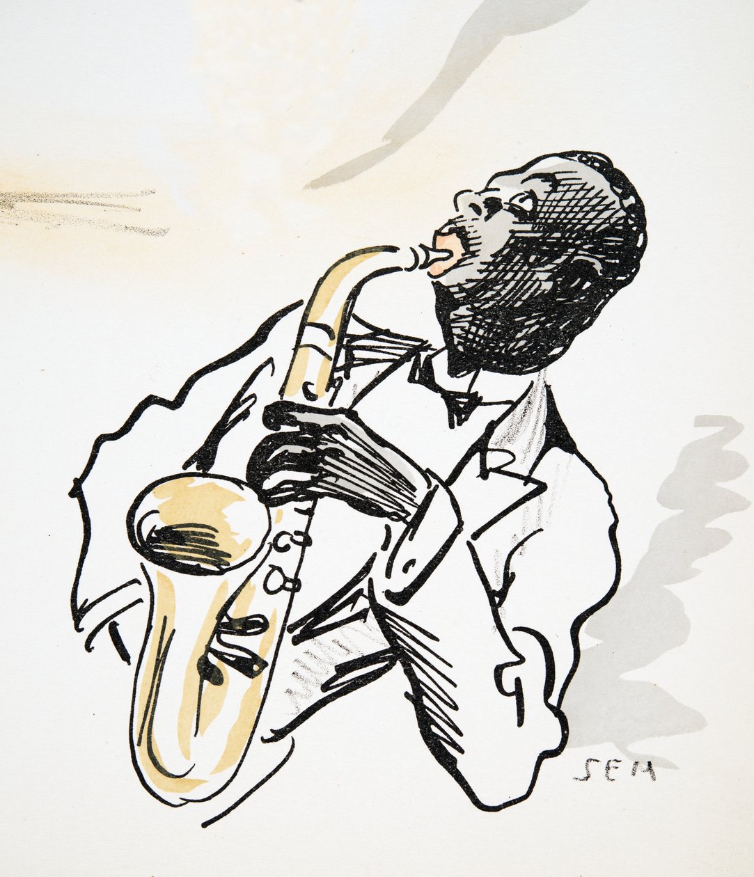 Joueur de saxophone, de White Bottoms, pub. 1927 - Sem