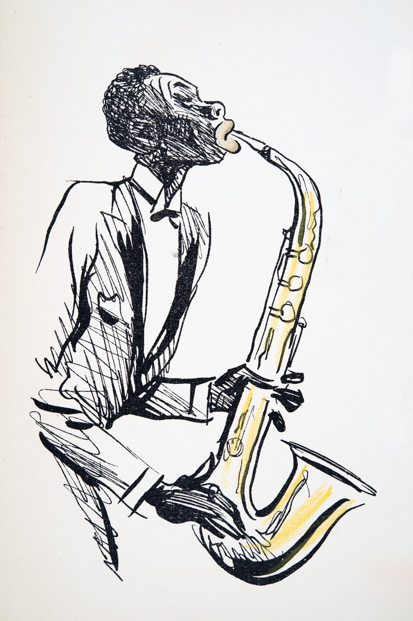 Joueur de saxophone, de White Bottoms, pub. 1927 - Sem
