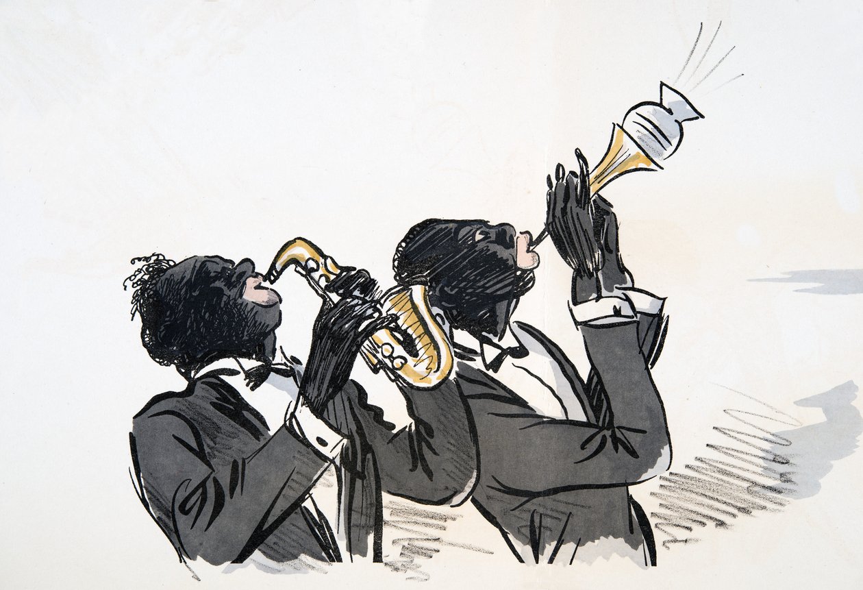Joueur de saxophone et de trompette, de White Bottoms, pub. 1927 - Sem