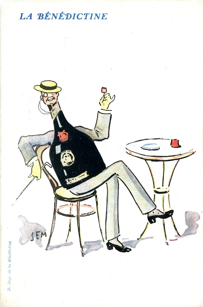 Publicité française pour la liqueur Bénédictine - Sem