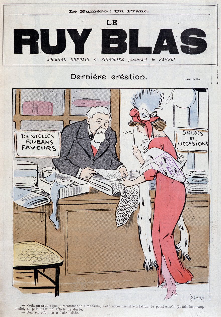 Marianne et Poincaré - par Sim, dans « Ruy Blas » du 20/01/1912 - Sem