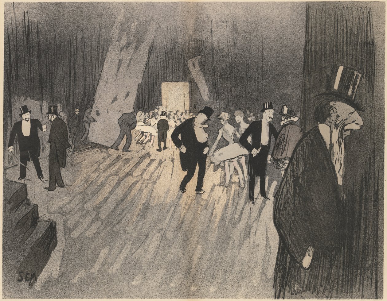 Les coulisses du ballet - Sem (Georges Gourçat)
