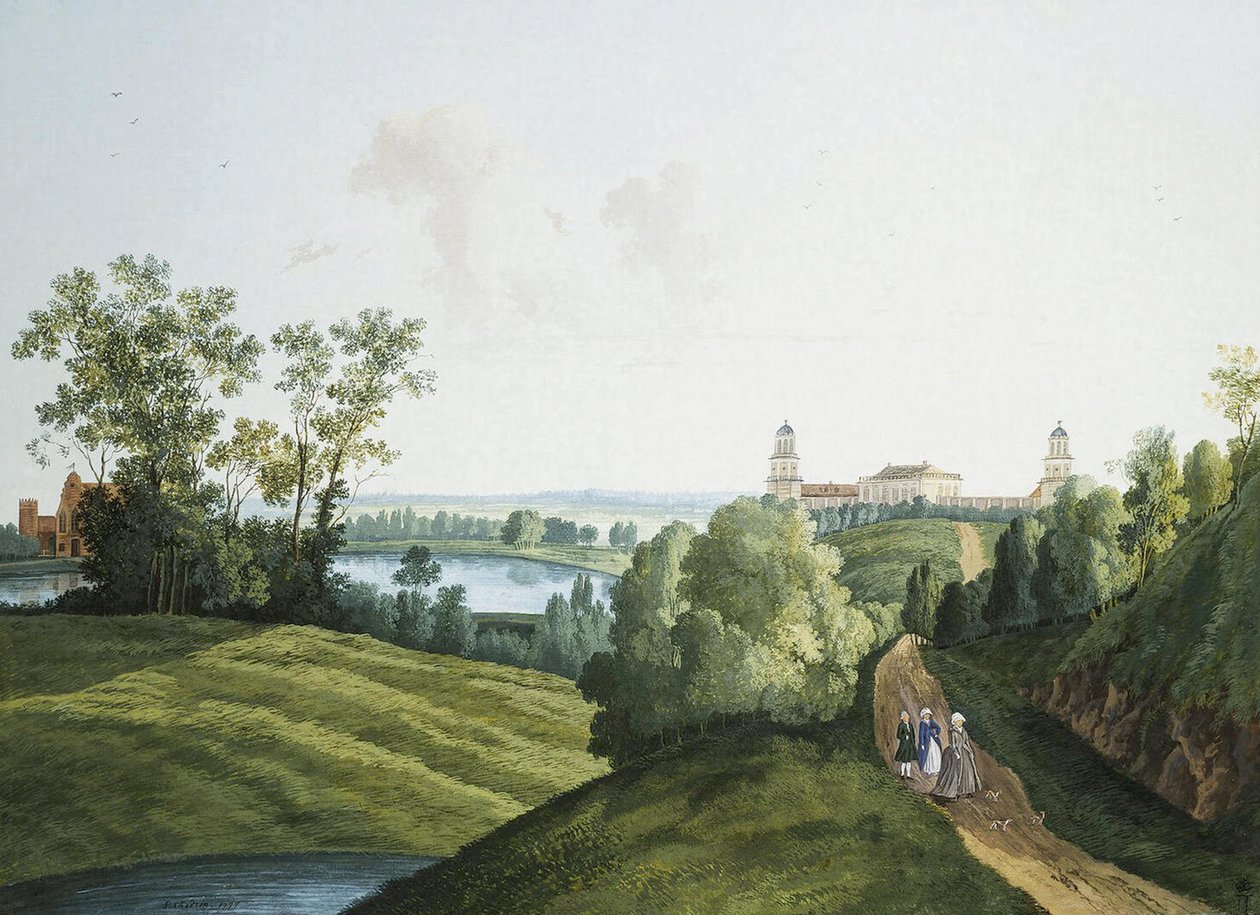 Paysage avec une ferme dans le parc de Tsarskoye Selo - Semen Fedorovich Shchedrin