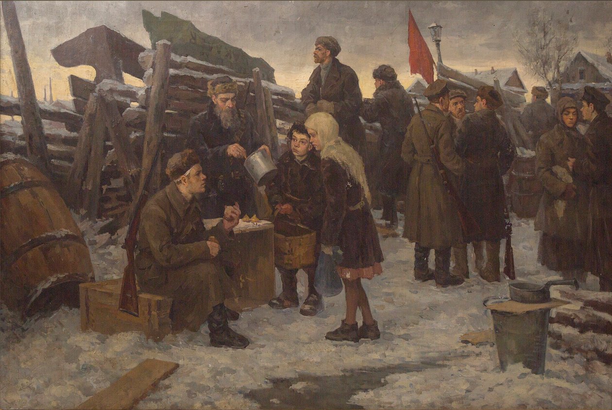 Matin sur les barricades - Semyon Gavrilovich Nikiforov