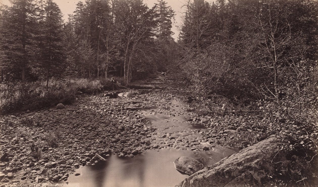 Rivière Marion au camp de Bassett - Seneca Ray Stoddard