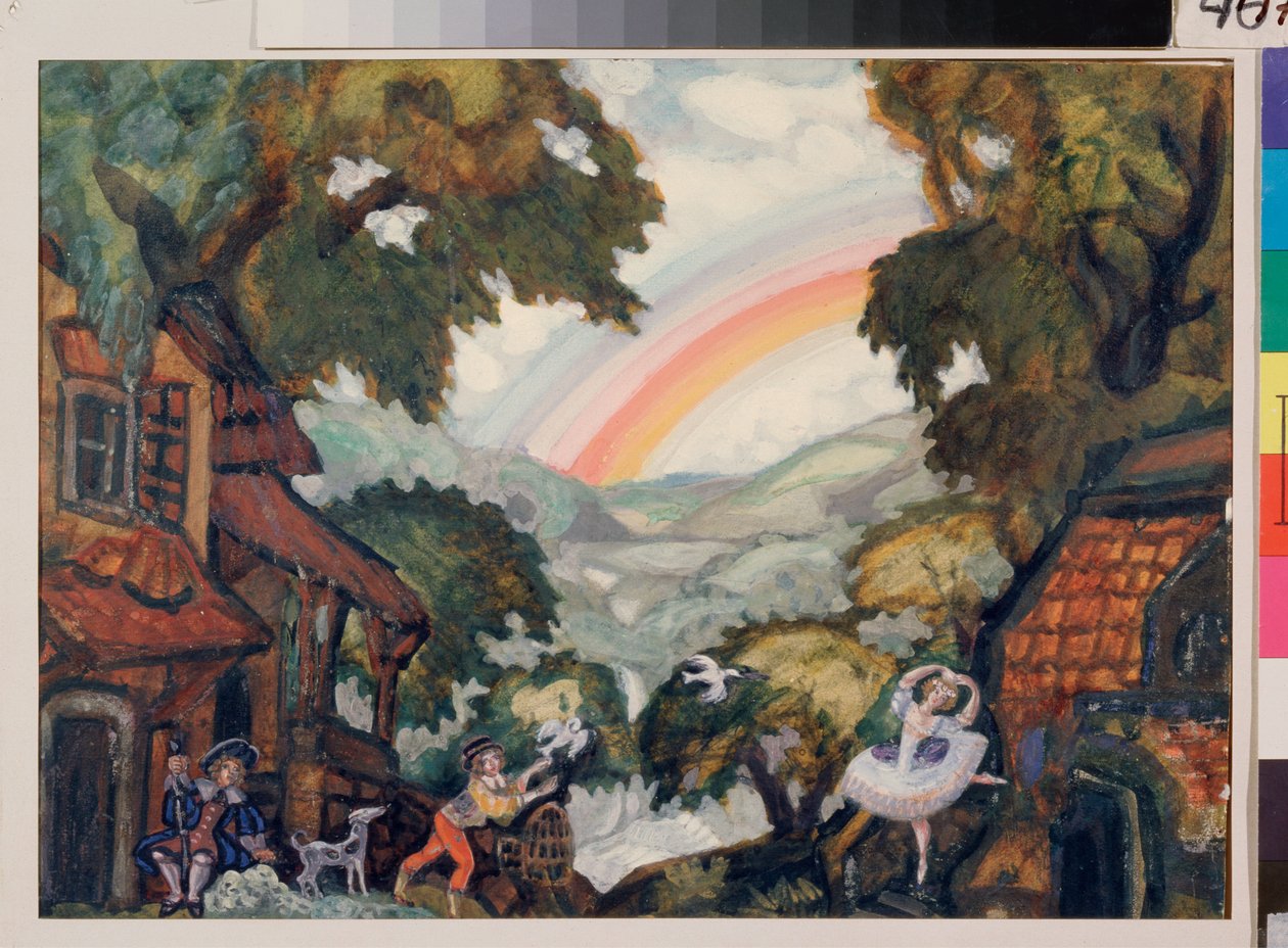 Décor préparatoire pour le ballet "Giselle ou les Wilis" de Adolphe Adam - Sergei Yurevich Sudeikin