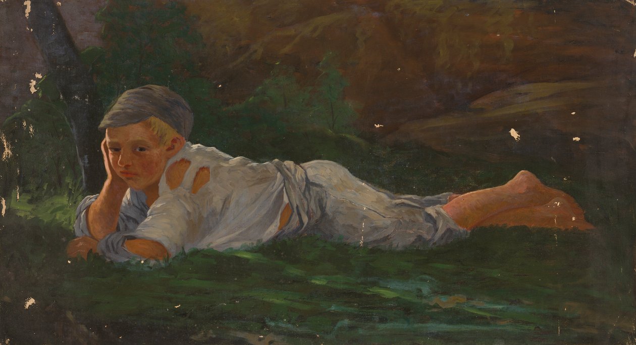 Garçon allongé sur le sol - Severin Falkman