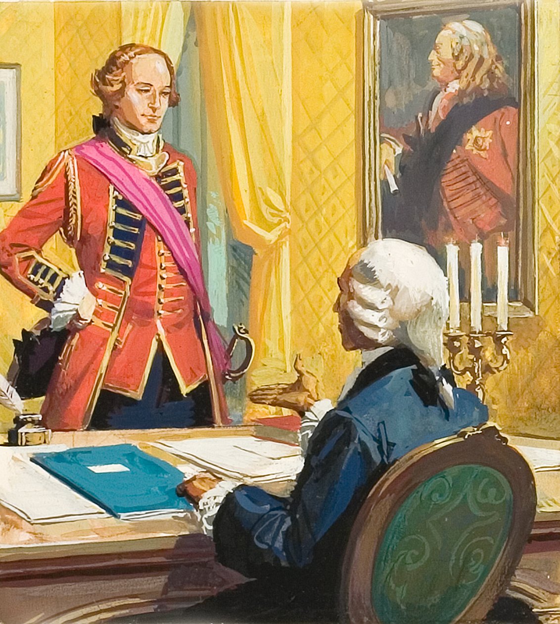 James Wolfe nommé par le Premier ministre britannique William Pitt - Severino Baraldi