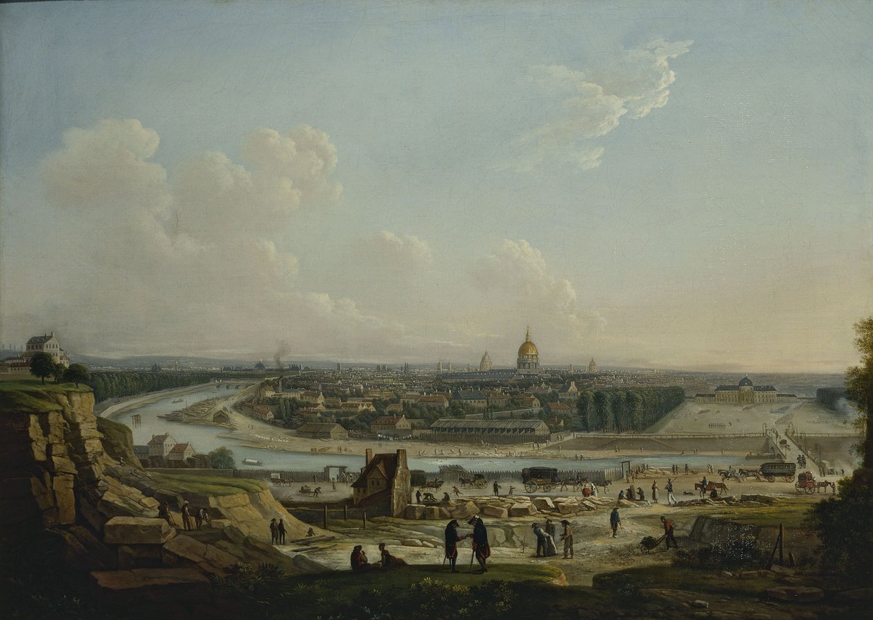 Vue générale de Paris, prise de la colline de Chaillot, en 1818 - Seyfert