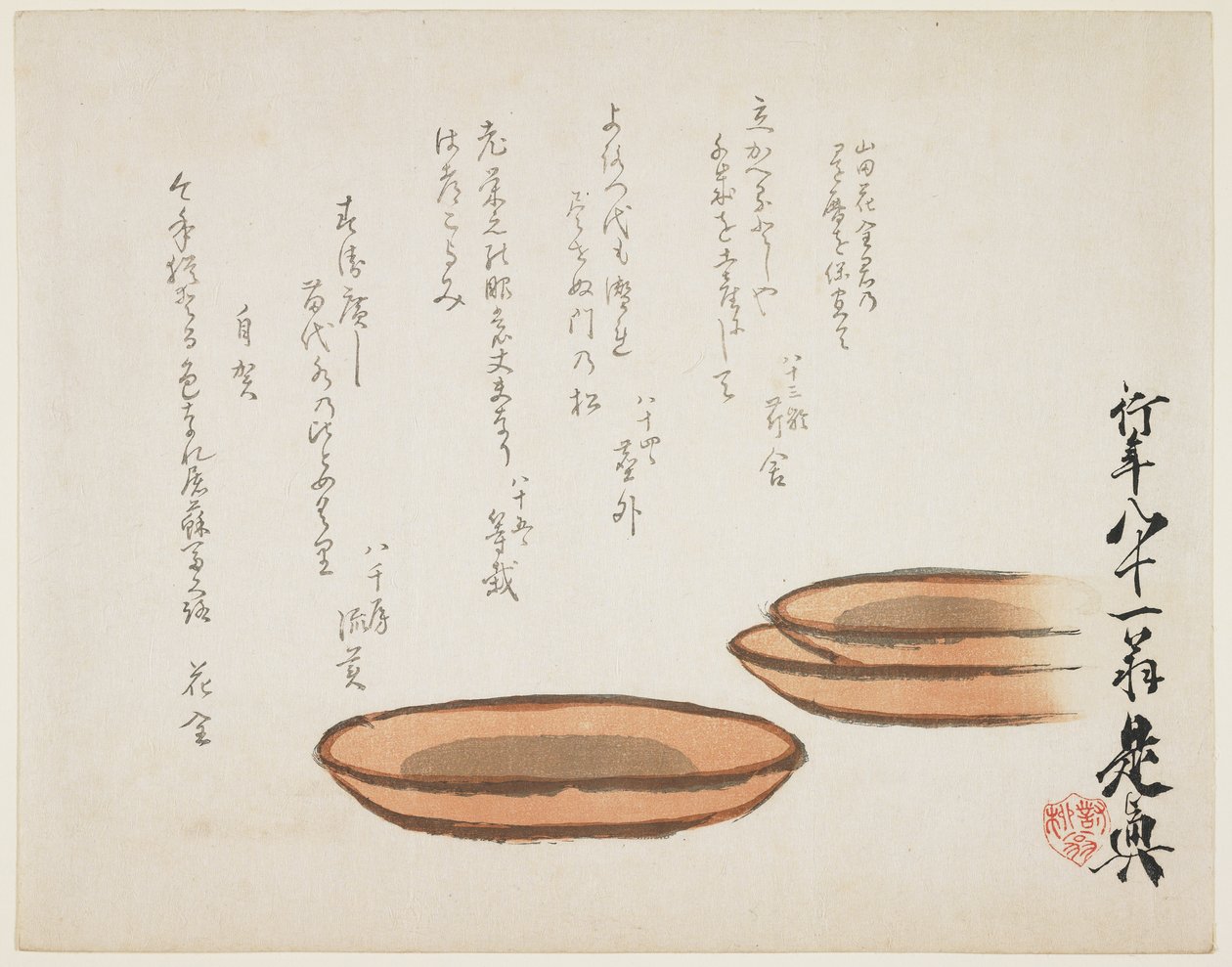 (Bassins en terre cuite brune), 1887 - Shibata Zeshin