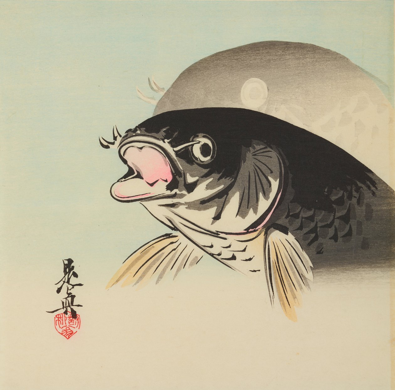 Deux poissons - Shibata Zeshin
