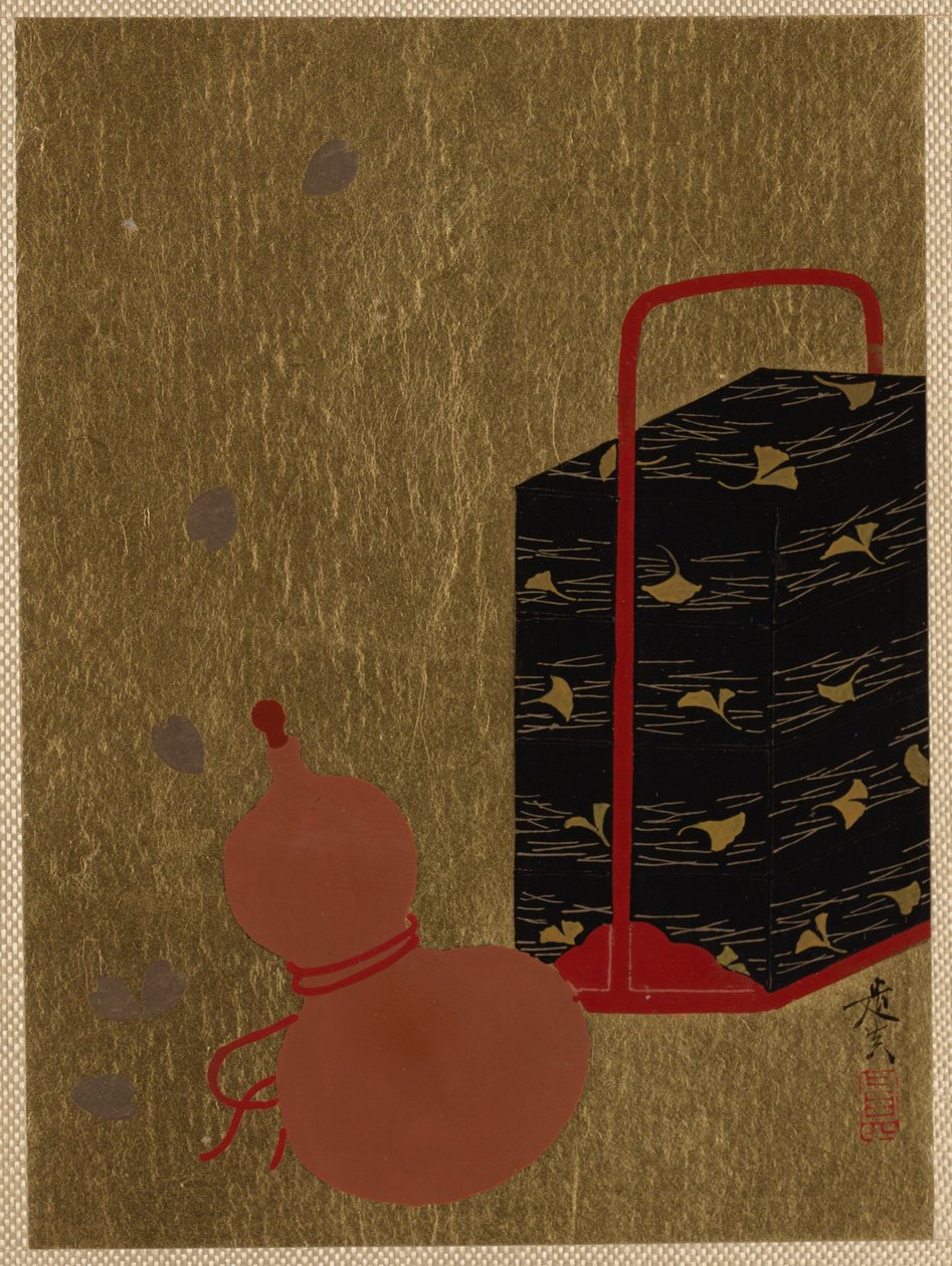 Boîte laquée et calebasse - Shibata Zeshin
