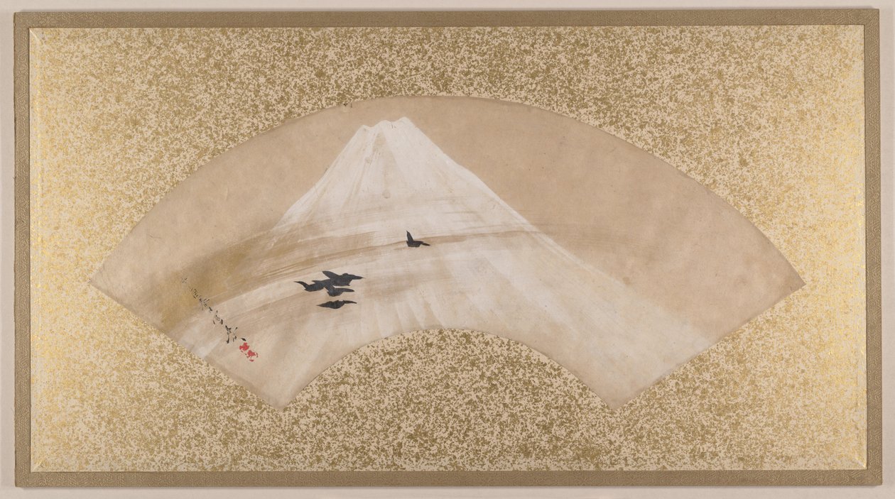 Montagnes avec des oiseaux - Shibata Zeshin
