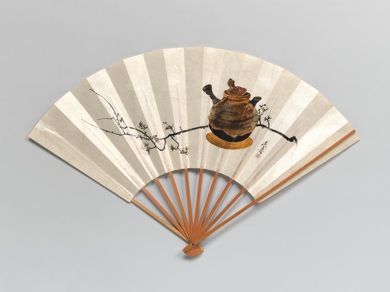 Branche de prunier et théière - Shibata Zeshin