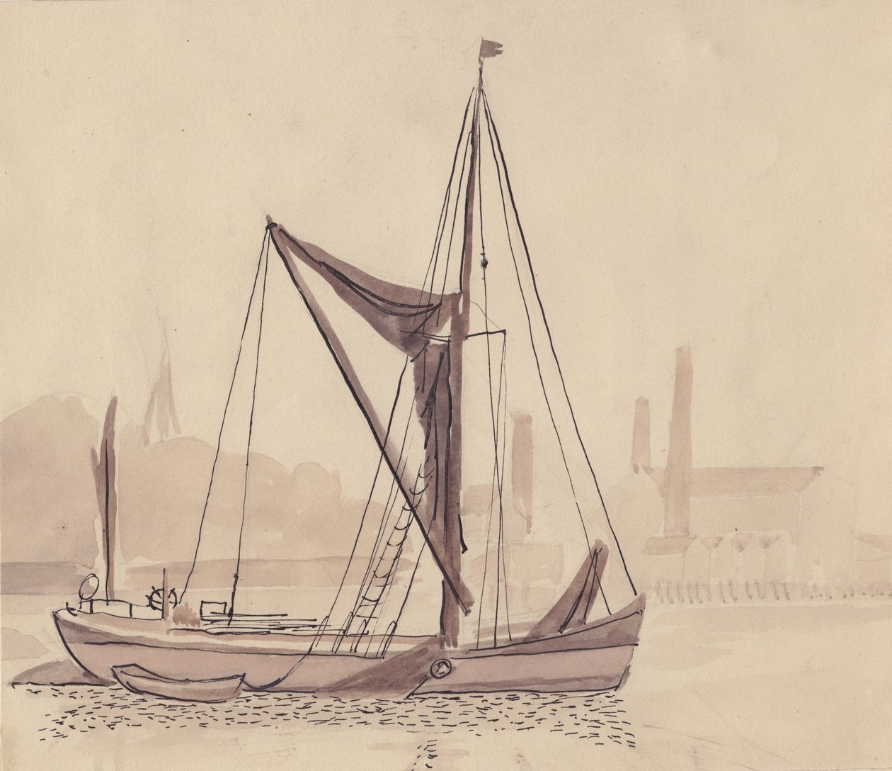 Péniche de la Tamise, 1951 - Shirley Markham