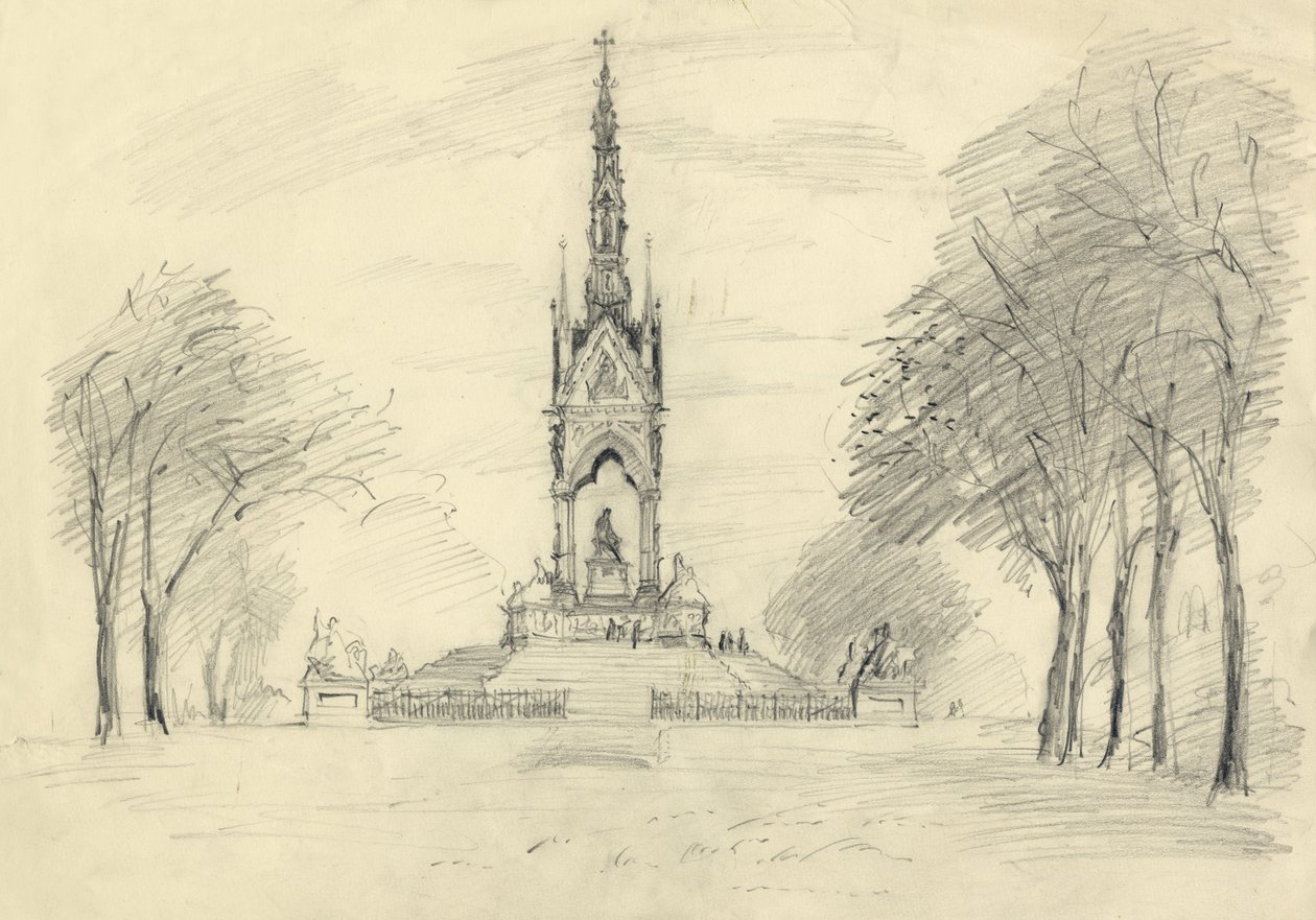 Le Mémorial Albert, Kensington Gardens, Londres, vers 1950 - Shirley Markham