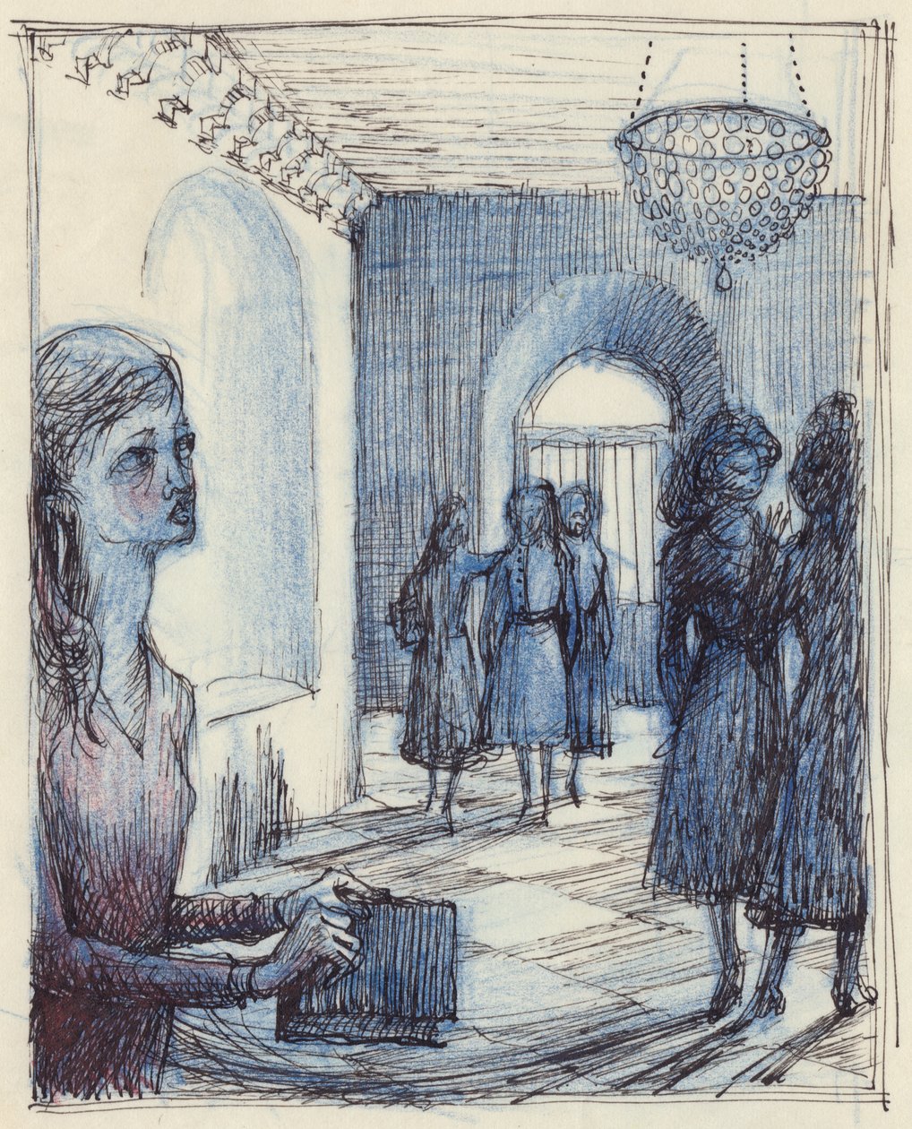 Femme tenant un sac à main, vers 1952 - Shirley Markham