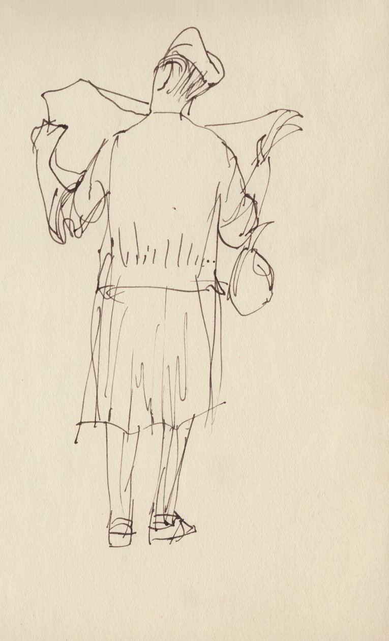Femme lisant un journal, vers 1950 - Shirley Markham