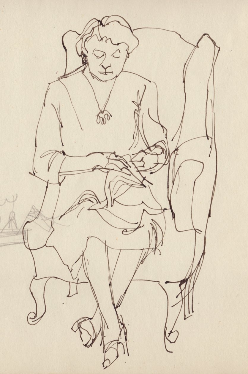 Femme cousant - Shirley Markham