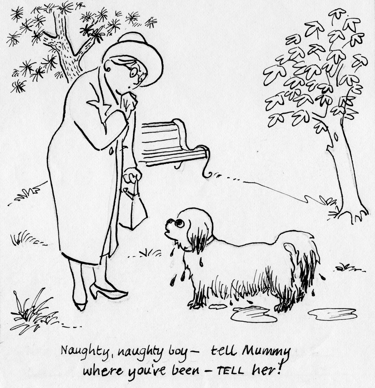Femme avec chien - Shirley Markham