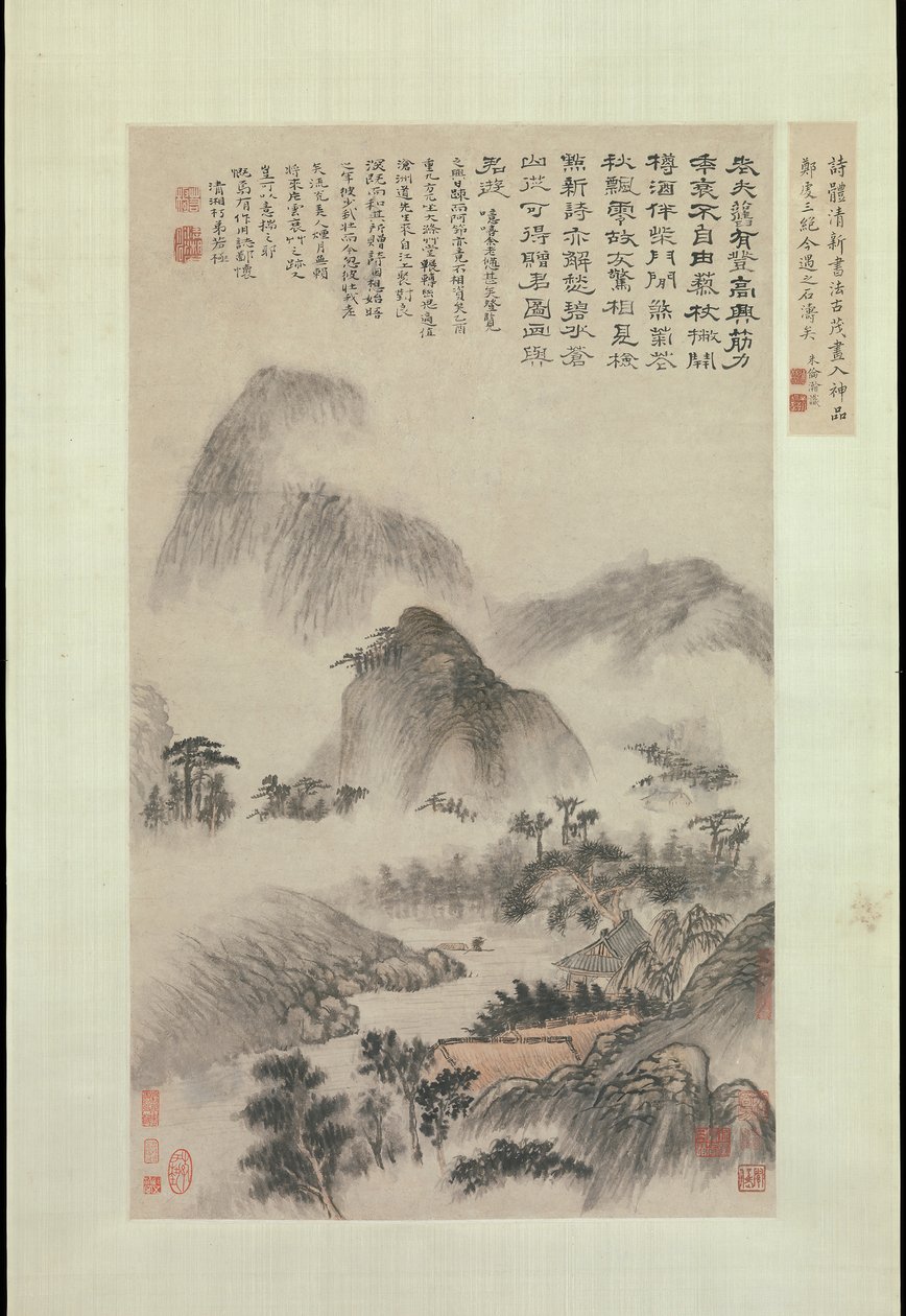 Paysage peint lors du festival du Double Neuvième - Shitao