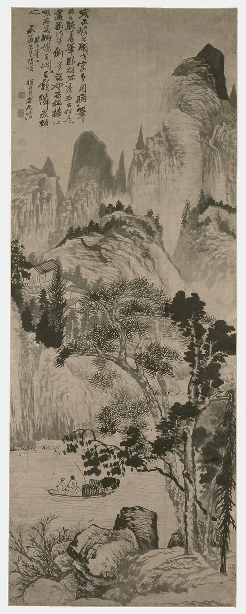 Paysage pour Yongweng, dynastie Qing, vers 1687-90 (encre sur papier) - Shitao Daoji