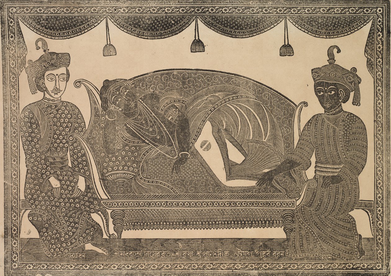 Peinture de Kalighat, 1800s - Shri Gobinda Chandra Roy