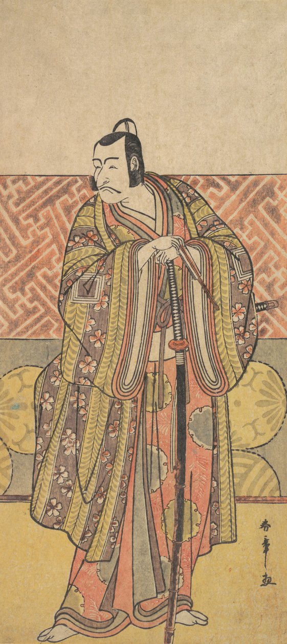 Ichikawa Danjuro V en tant que Kudo Suketsune, richement vêtu, s