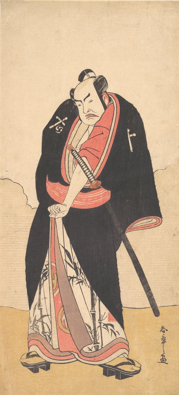 Acteur de Kabuki Nakamura Sukegoro II en Kaminari Shokuro - Shunsho