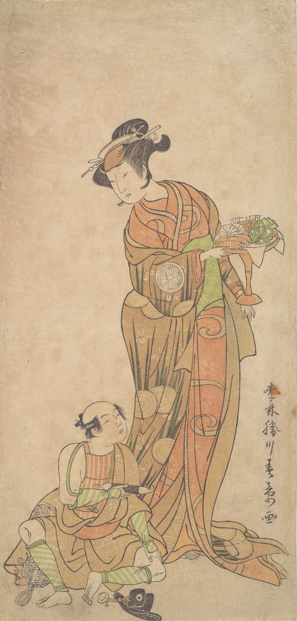 Le deuxième Yamashita Kinsaku dans le rôle de Shigenoi, été 1772 - Shunsho