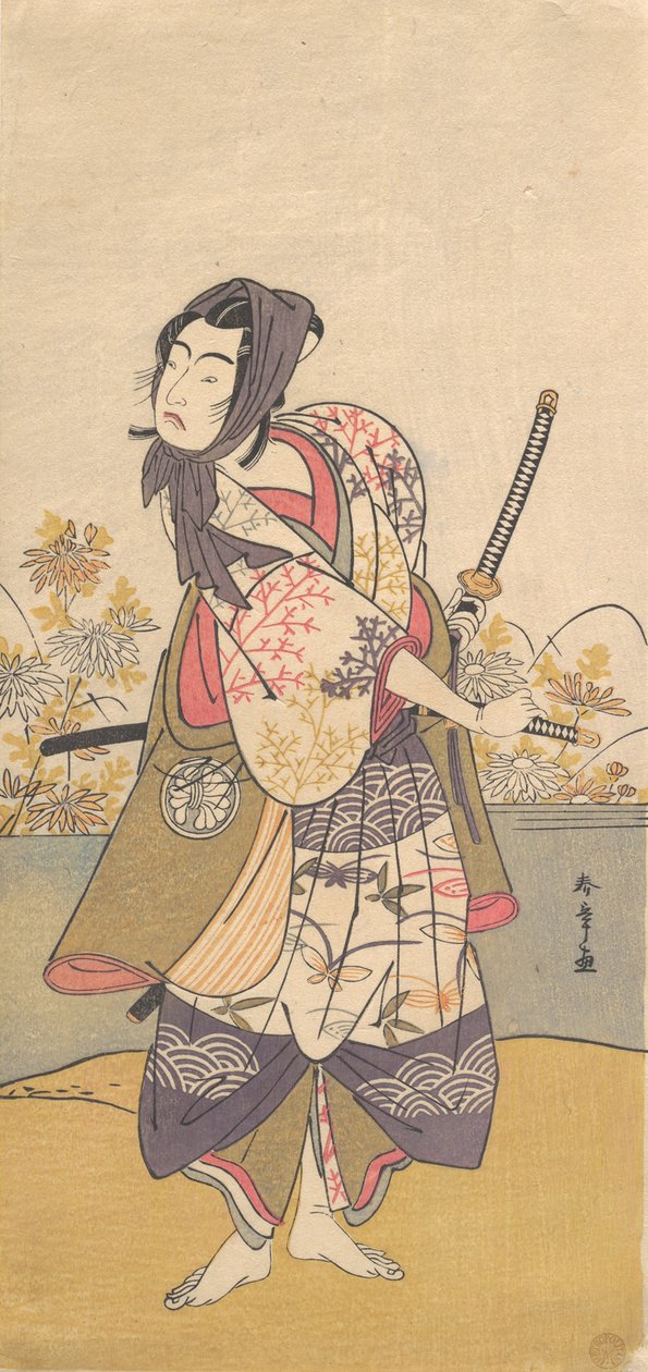 Le troisième Segawa Kikunojo dans le rôle de Soga no Goro Tokimune, 2ème mois, 1785 - Shunsho