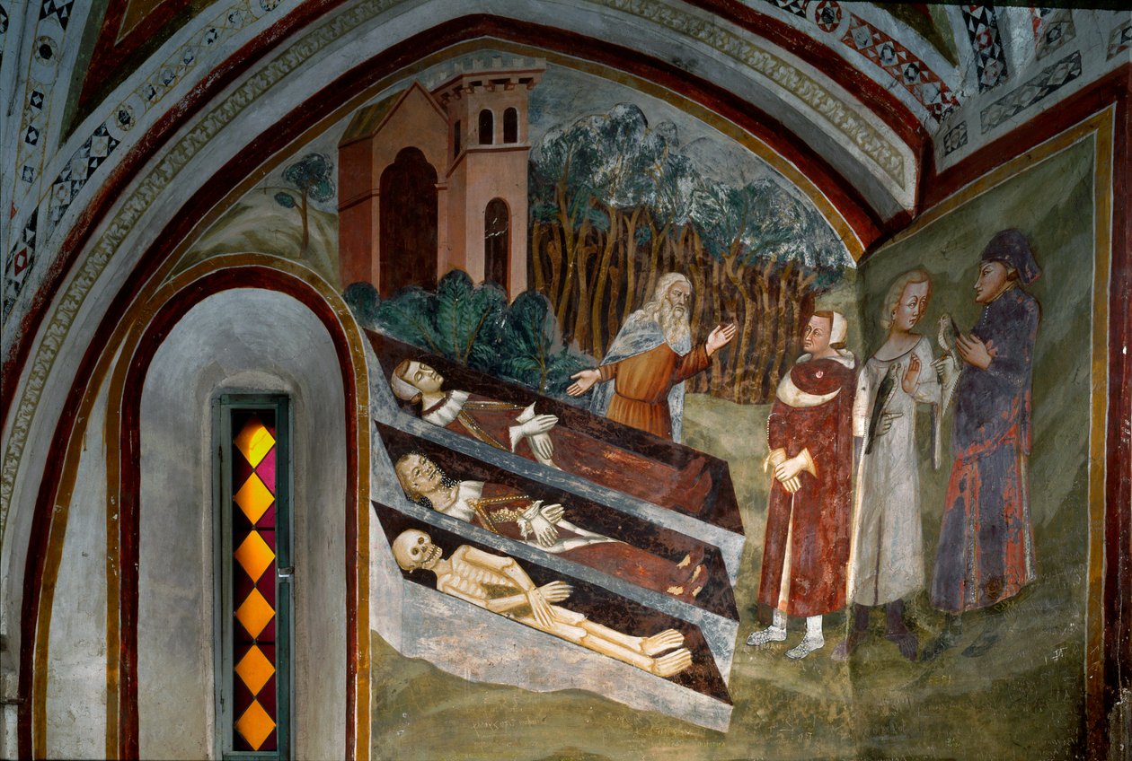 Rencontre des morts avec les vivants (détail) - Sienese School