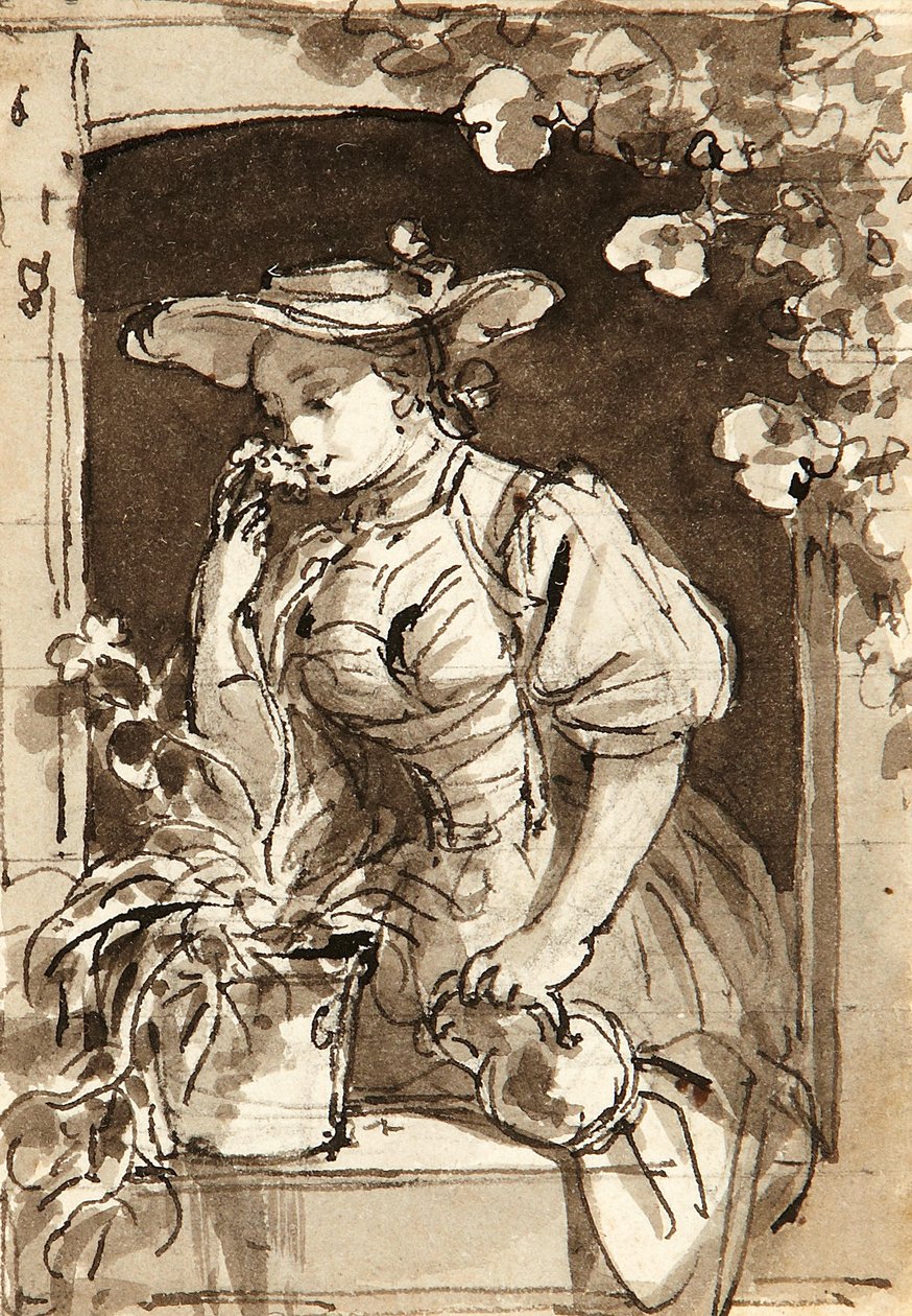 Jeune fille en costume traditionnel bernois. - Sigmund Freudenberger