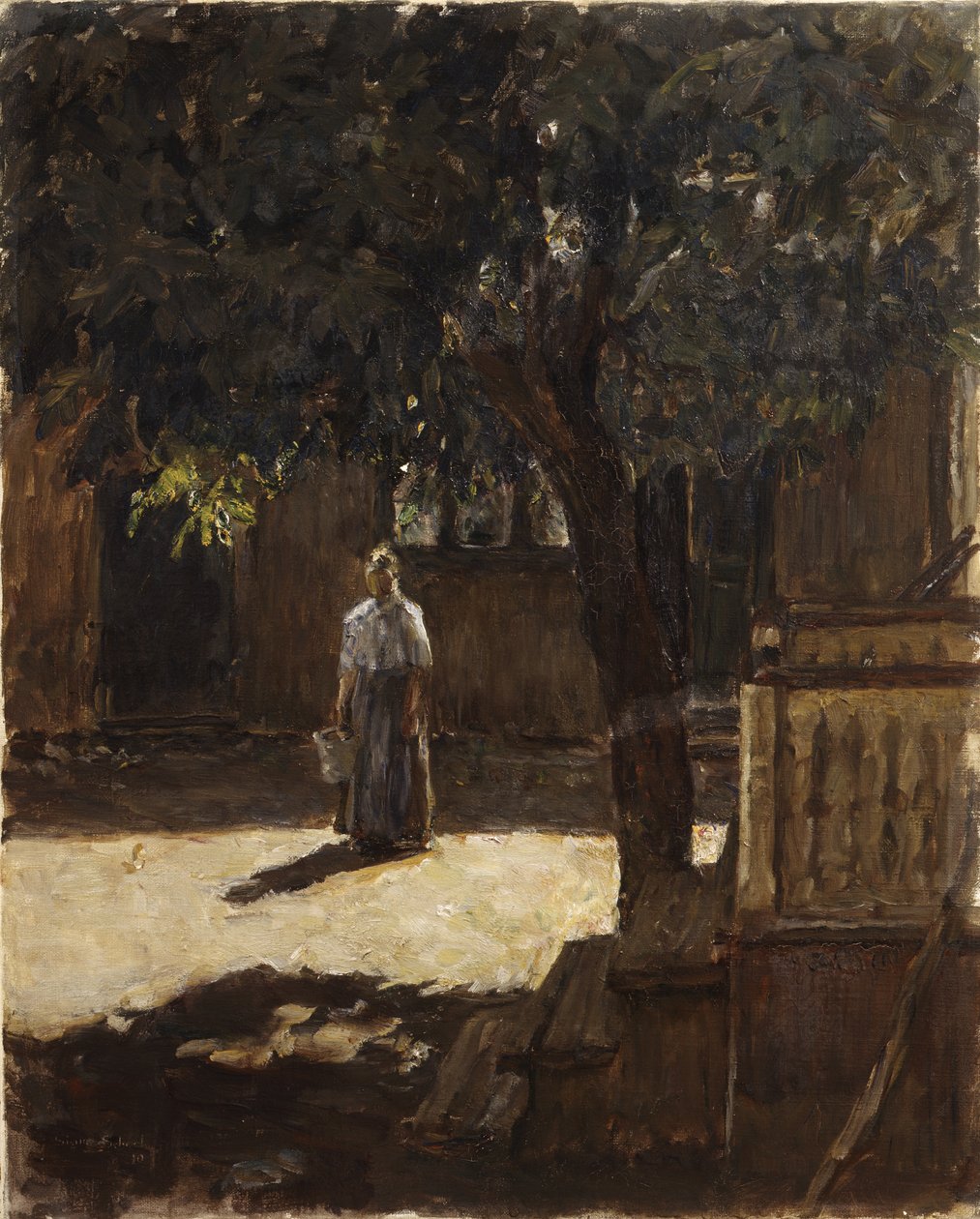 Châtaignier dans la cour de la ferme - Signe Scheel