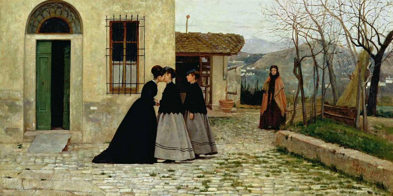 La visite, 1868 - Silvestro Lega