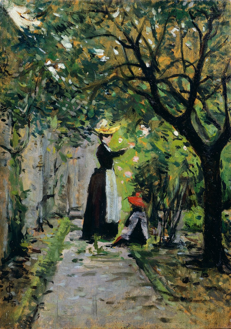 Dans le jardin de roses - Silvestro Lega