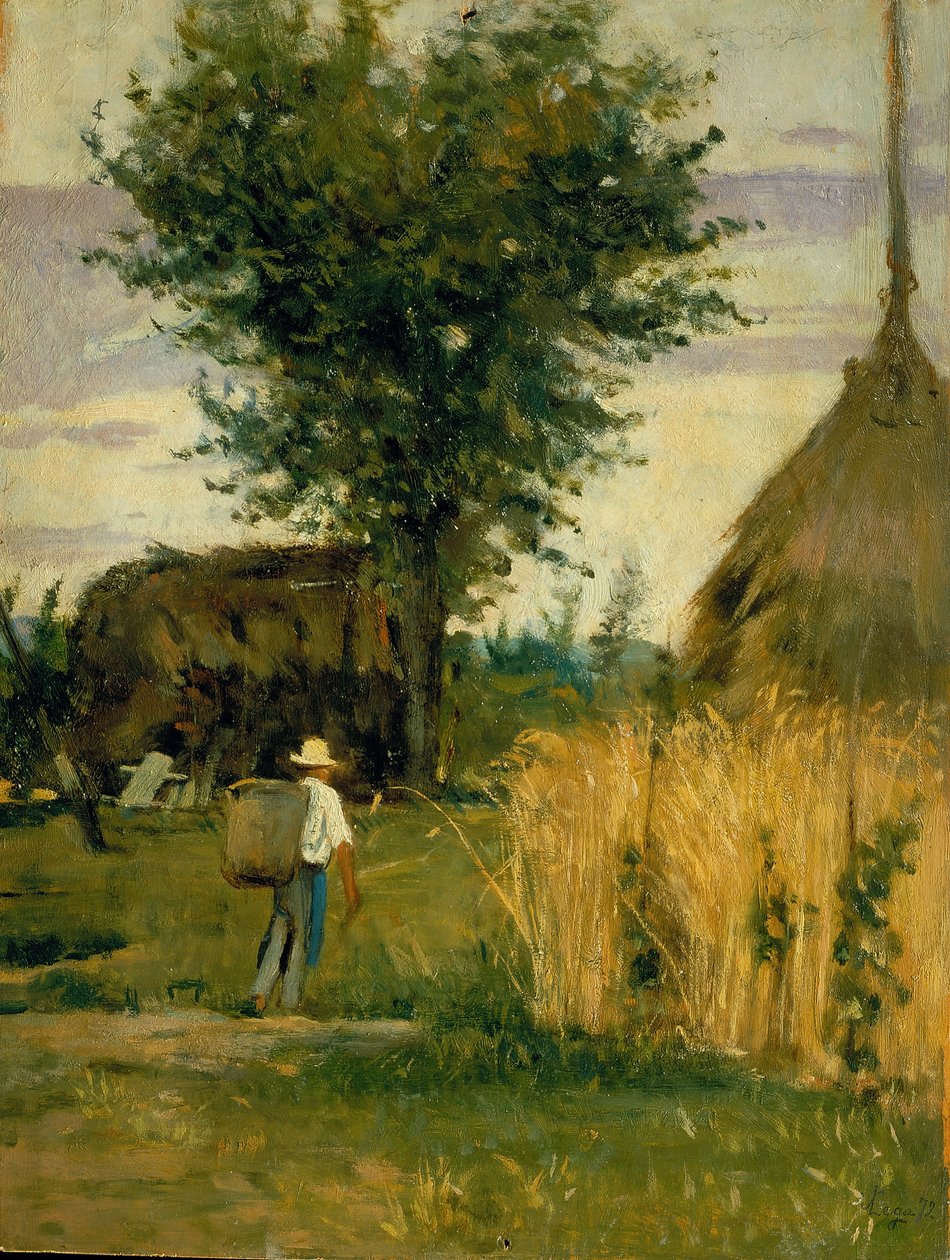 Dans la cour de la ferme - Silvestro Lega