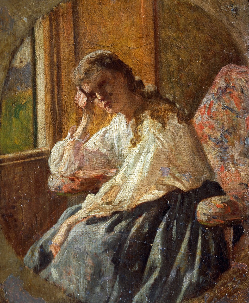 Étude de figure féminine (détail du triptyque) - Silvestro Lega