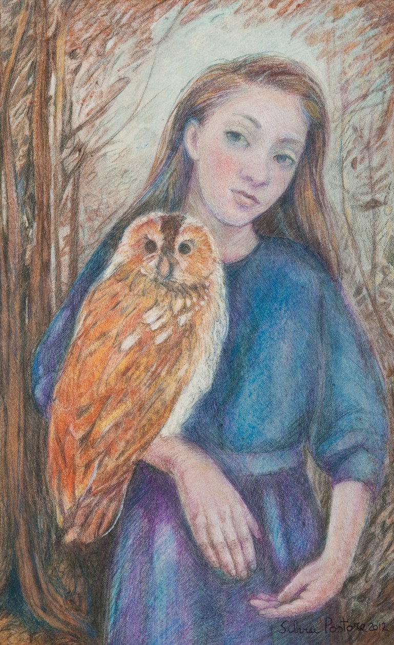 Fille avec hibou - Silvia Pastore