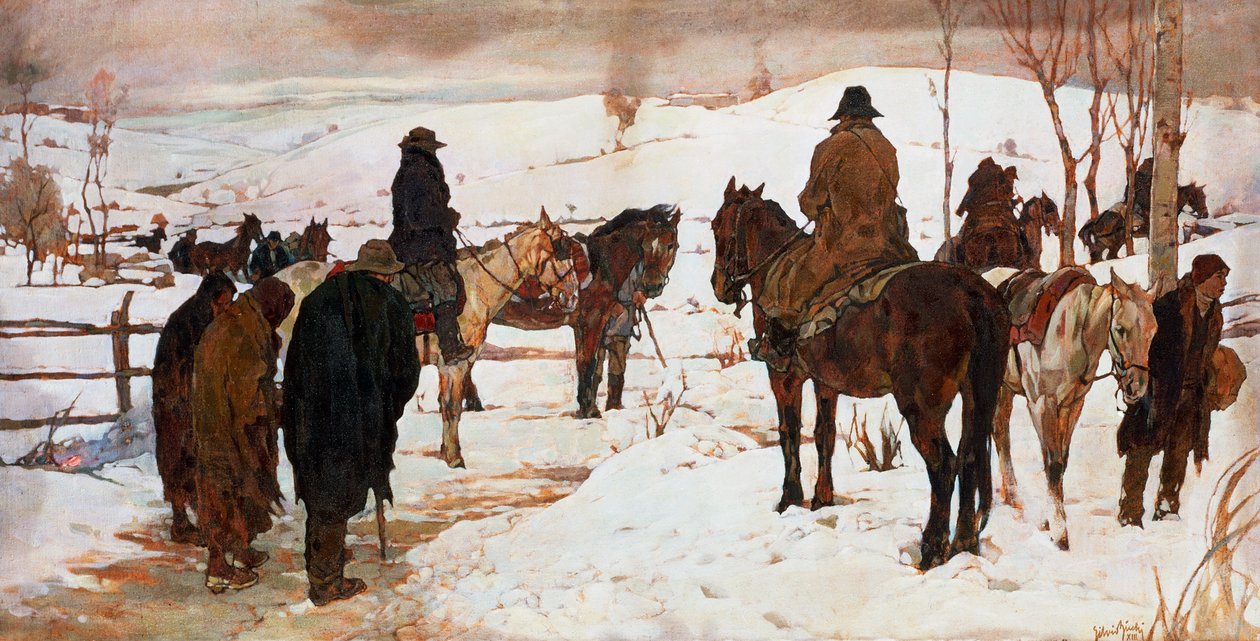 Départ des cavaliers - Silvio Bicchi