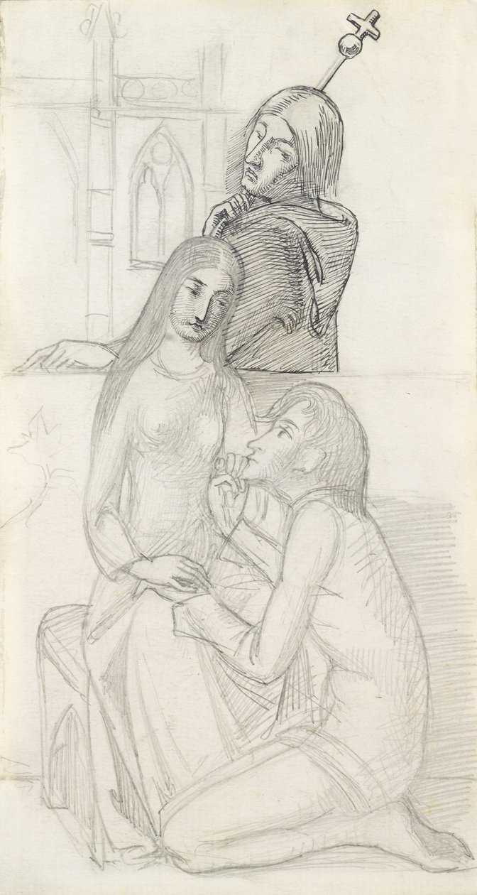 Roméo et Juliette, avec le frère Laurent - Simeon Solomon