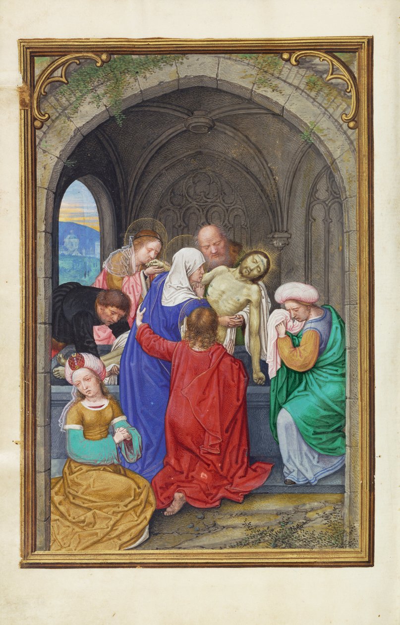 Livre de prières du cardinal Albrecht de Brandebourg - La mise au tombeau - Simon Bening
