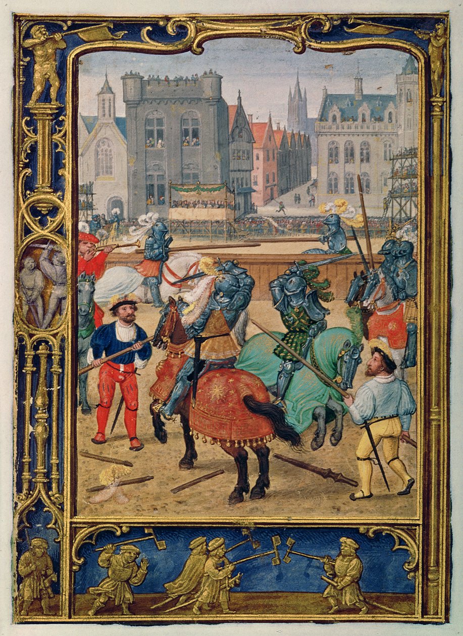 Juin : Joutes et jeu avec des chevaux de bois, d