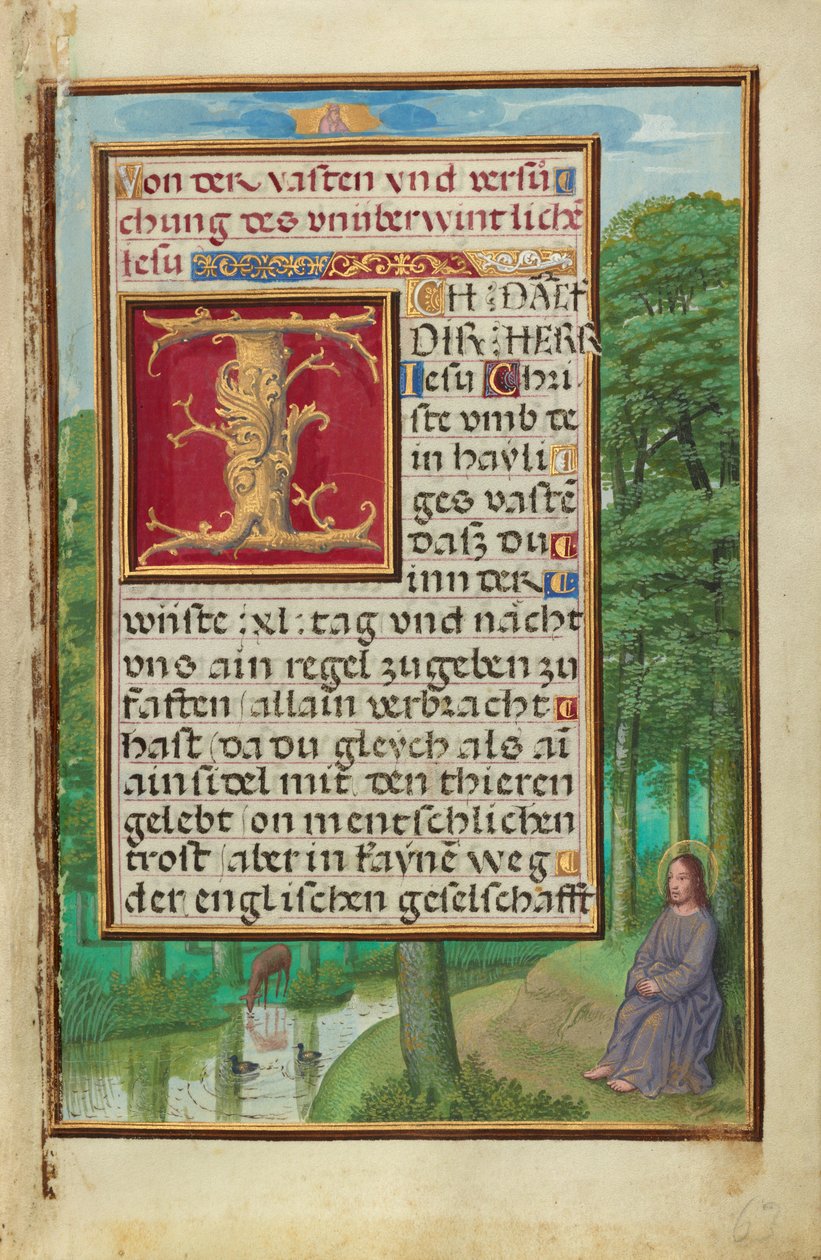 Rand mit Christus in der Wüste - Simon Bening