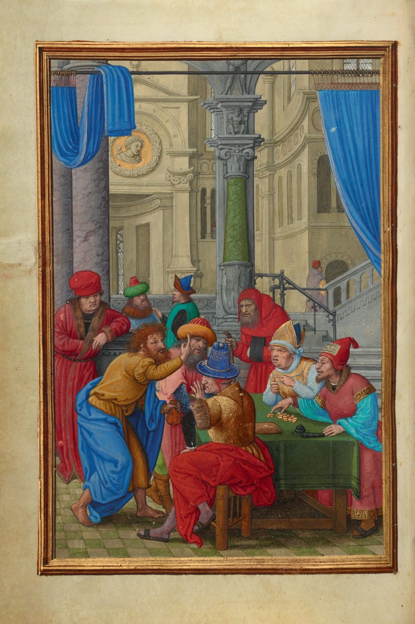 Judas recevant les trente pièces d