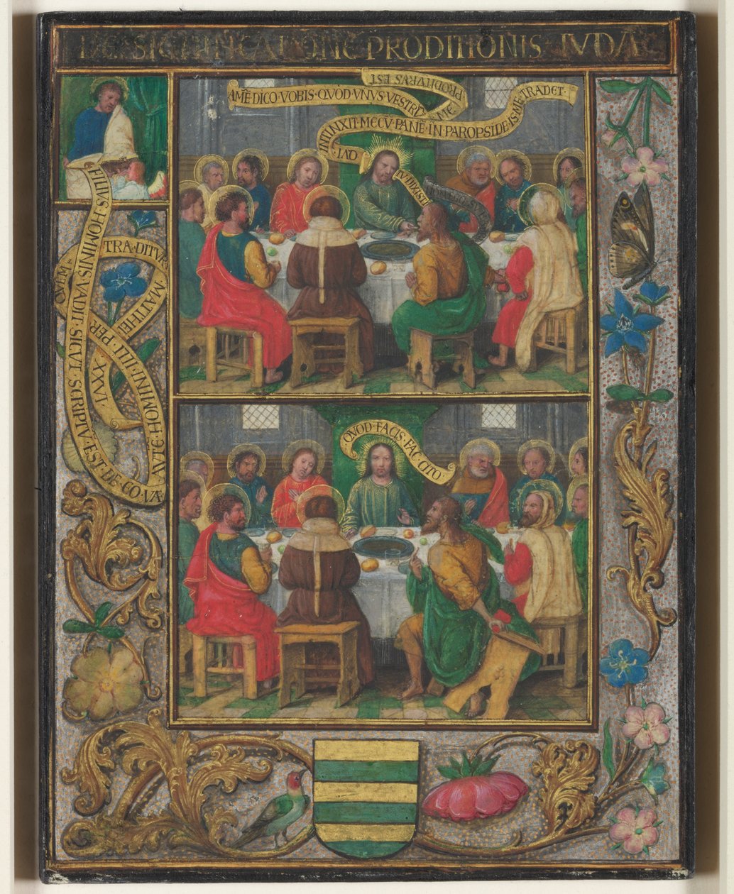 Feuille unique avec scènes de la Dernière Cène - Simon Bening