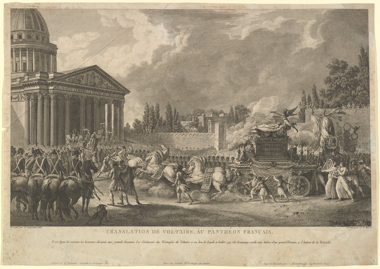 Translation de Voltaire au Panthéon Français - Simon Charles Miger