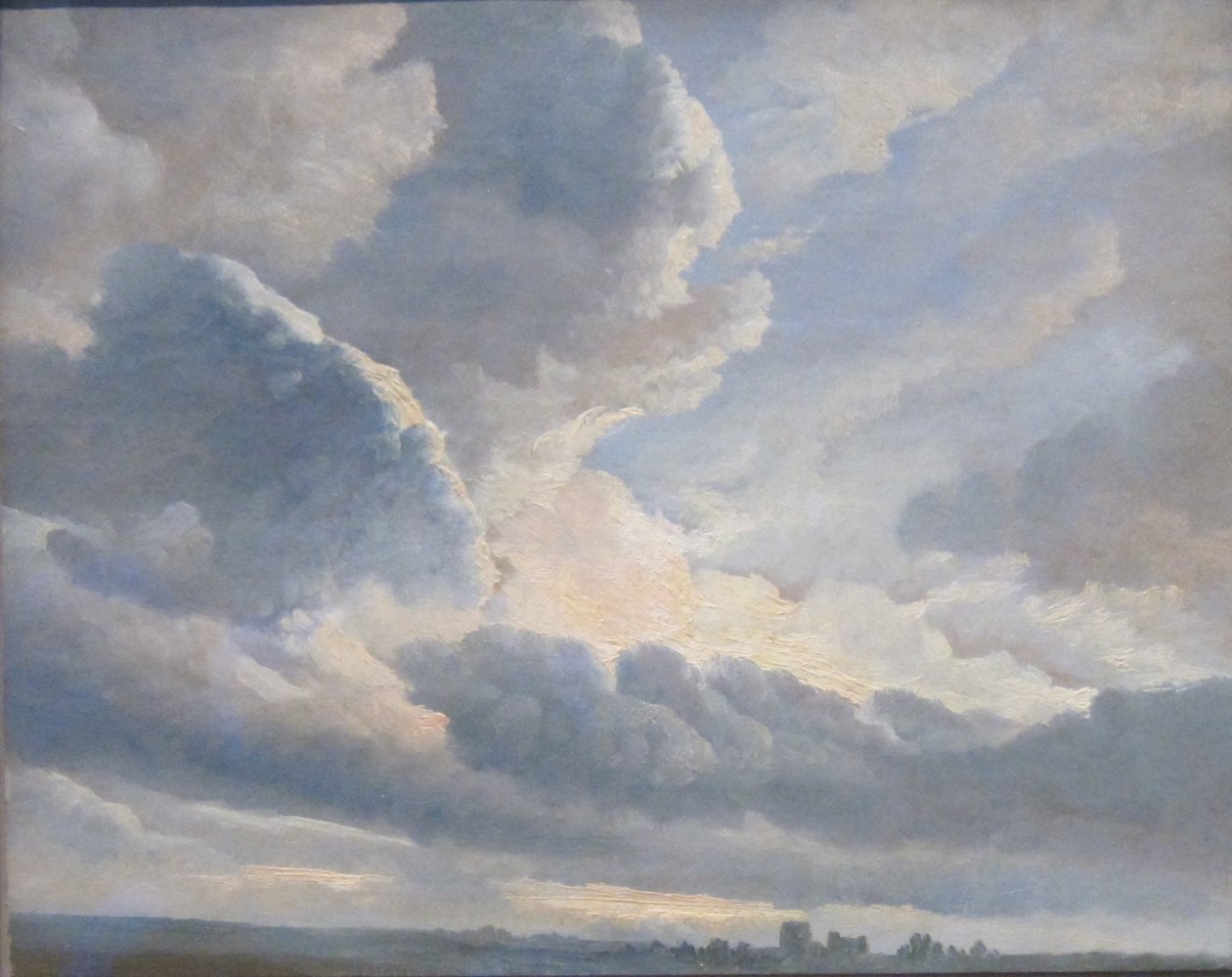 Étude de nuages avec un coucher de soleil près de Rome - Simon Denis