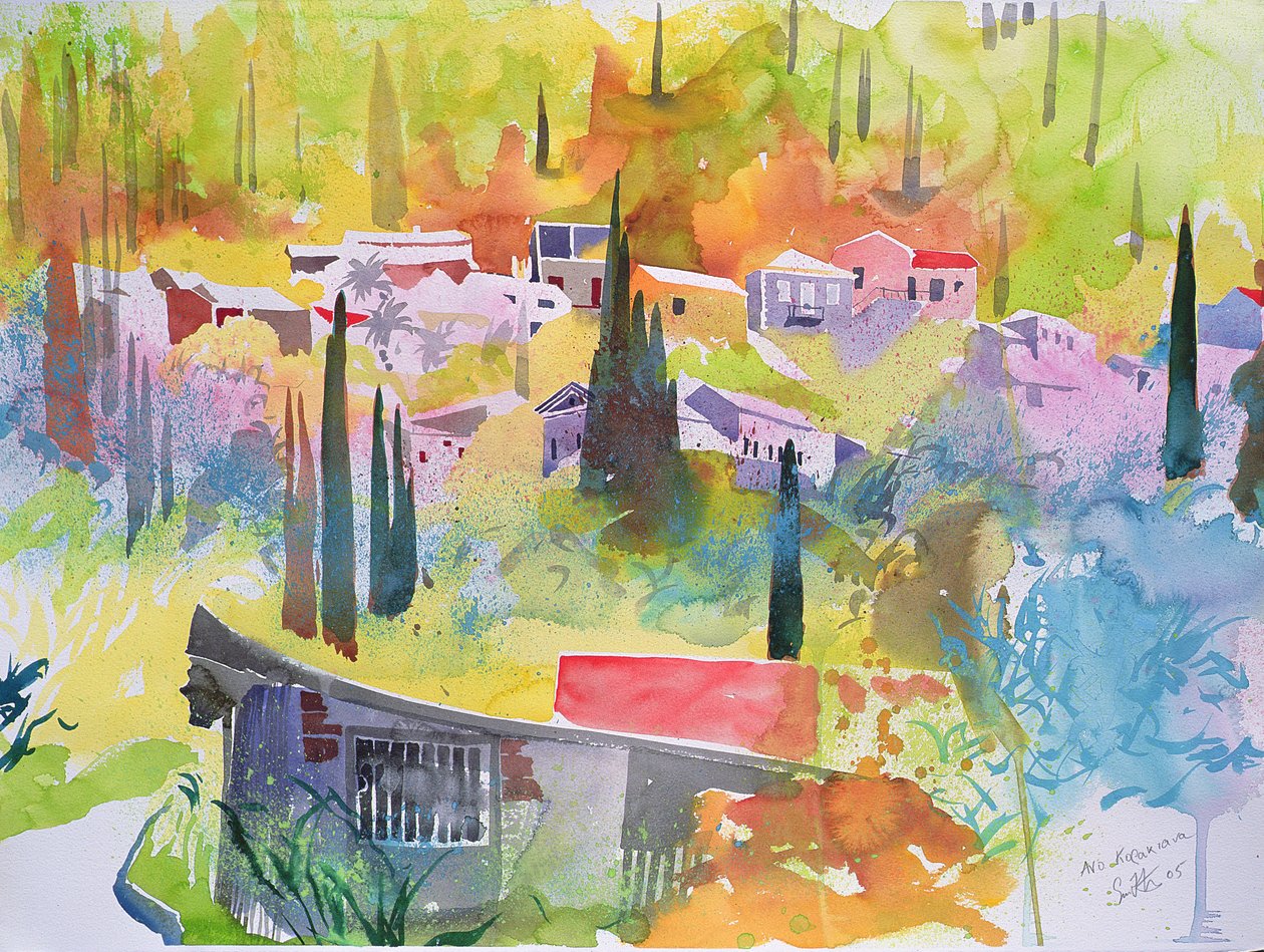 Anno Korikiana, Corfou, 2005 (aquarelle) - Simon Fletcher