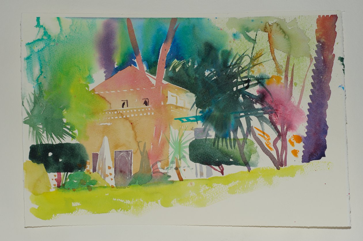 Dar Zemora Pavillon 2, 2010 (aquarelle sur papier) - Simon Fletcher